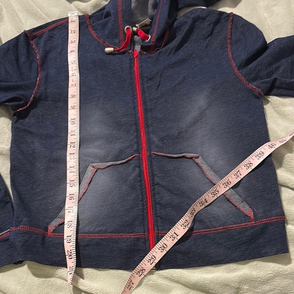 CLIO Blue & Red Track Pants Plus Zip Front Hoodie for Sporty Style Set. - Picture 12 of 16